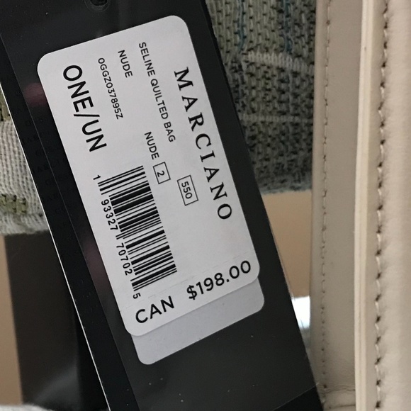 Marciano Nude Leather Quilted Bag - Gold Hardware - Picture 2 of 7